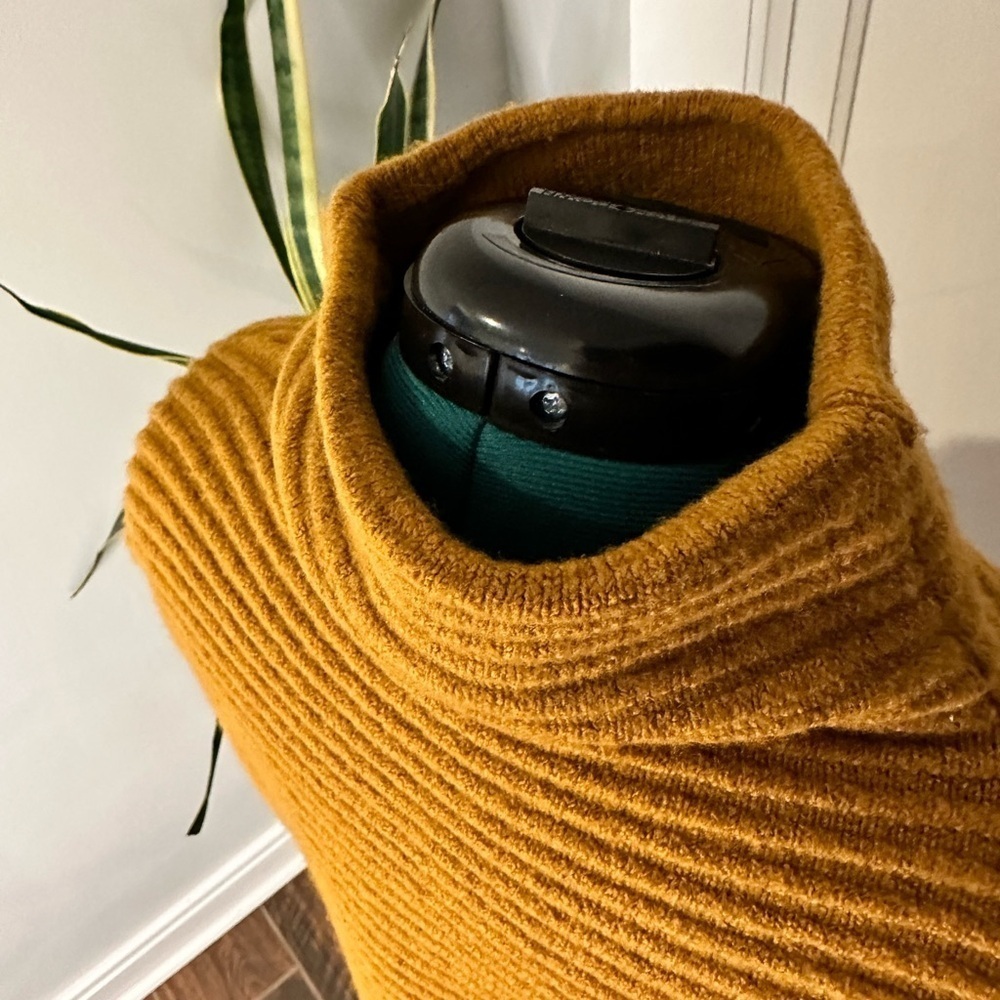 Madewell mustard ribbed mock neck sweater XXS - Picture 7 of 10